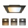 Oprawa podtynkowa downlight LED, 18W, 1660lm, IP20, CCT, kwadratowa, czarna, ALEXIS-SQ HOROZ
