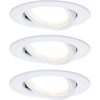 Paulmann 93485 Nova Flush Mount Light 3-Piece Set LED 18W Matt White
