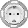 Gniazdo Pojedyncze 2P+Z Schuko Retro Bez Ramki , 16A-250V~, Białe
