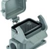 Surface mount housing, size 6B, die-cast aluminum, 2 x M20, angled, longitudinal bow locking, IP65, 19300061295