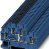 Double level terminal, spring balancer connection, 0.08-4.0 mm², 4 pole, 22 A, 6 kV, blue, 3035108
