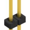 Pin header, 2 pole, pitch 2 mm, straight, black, 10062170