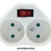 Rozgałęźnik wtyczkowy 2 gniazdkowy z włącznikiem