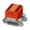 Blok rozdzielczy PTFIX 12X4-NS35A RD, czerwony złącze przemysłowe - 12 punktów przyłączeniowych o przekroju 4mm2 /8szt./