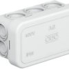 Cable junction box, 69 x 32 x 30 mm, no. of entries: 10, 2.5 mm², pure white, IP55, 2000005
