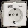 MEG2367-0319 Socket with USB charger type A and type C / 3.0 A