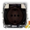 TREND Gniazdo hermetyczne z uziemieniem schuko (klapka dymna przesłony torów prądowych) beżowy 1GPB-1sdp KARLIK