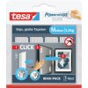 tesa 77721-00020-00 Powerstrips CLICK Adhesive Hooks 80 mm x 20 mm 16 Pair