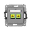 Icon Mechanizm Gniazda Światłowodowego/Optycznego Podwójnego Szary Mat 27Igop-2