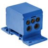 Blok rozdzielczy 1-biegunowy 160A 2x2,5-50 mm2 / 3x2,5-25 mm2 / 2x2,5-25 mm2 TH35 niebieski E.4091/N PAWBOL