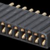10-pin socket terminal strip, straight, RM 1.27