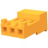 Socket housing, 3 pole, pitch 3.96 mm, straight, orange, 3-643817-3