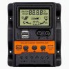 Regulator ładowania słonecznego 12V/24V Auto 100A PWM Regulator fotowoltaiczny Podwójne wyjście USB Wyświetlacz LCD Akumulatory