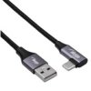 Kabel Usb Akyga Ak-Usb-58 Usb Type A (M) / Usb Type C (M) Kątowy Ver. 2.0 60W...