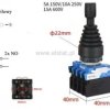 Joystick chwilowy; przemysłowy; 2x NO; osłona guma