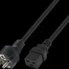 7132-1,8M Power cable CEE 7/7 to C19, 1.8 m, black