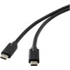 Renkforce RF-4531576 USB cable USB 3.2 2x USB-C plug 2m Black Shielded
