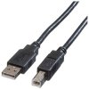 Roline 11.02.8818 USB cable USB 2.0 USB-A plug, USB-B plug 1.80 m Black Shielded