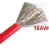 16 AWG Flexible Tinned Copper Silicone Wire - 256 Wires - 1.3 mm2 - Red