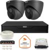 Zestaw monitoringu IP BCS Point 2x Kamera BCS-P-EIP28FWR3-Ai2-G Rejestrator z dyskiem 1TB
