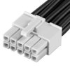 Kabel przewód-płytka, Mini-Fit Jr., 600 V, 9 A, raster: 4.2mm, 150mm, Złoto, Czarny