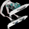 90413 2 Port RS 232, seriell, 1 Port DB25, parallel, PCIe card