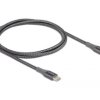 DeLOCK Kabel do transmisji danych i ładowania USB typu C do Lightning do iPhone'a, iPada i iPoda szary 1 m MFi
