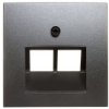 B1/B3/B7 Plakietka Do Gniazda Teleinformatycznego Podwójnego Uae Antracytowa...