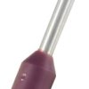 Końcówka kablowa zaciskana 0.25mm² długość 6mm Fioletowy średnica 0.8mm Izolowane RS PRO