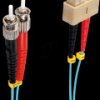 BS77915/3 FO patch cable, duplex, SC / ST, 50/125µ, OM3, aqua, 5m