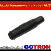 Gniazdo bananowe na kabel AL2319 czarne