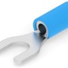 Insulated forked cable lug, 1.04-2.62 mm², AWG 16 to 14, blue, 34167