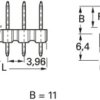 Pin header, 20 pole, pitch 3.96 mm, straight, green, 2-826576-0