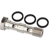 Hollow screw, L 44.5 mm, 16 bar, brass, nickel-plated, for hose, 108826