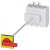 Rozłącznik główny/awaryjny 3P+N 250A 132kW AC23A 400V montaż na płycie z wałkiem pokrętło piórkowe 4 otwory 3LD2418-1TL13