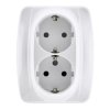 VENA Gniazdo podwójne z/u Schuko białe 510438