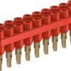 4.5 mm socket header, solder connection, red, 63.9356-22