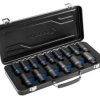 Zestaw nasadek udarowych 1/2, 15 szt., CrMo, długie