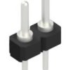 Pin header, 2 pole, pitch 2.54 mm, straight, black, 10057804