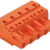 Socket header, 5 pole, pitch 7.62 mm, angled, orange, 231-705/026-000