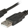 USB 2.0 connection cable, USB plug type A to micro USB plug type B, 1 m, black, K5232SW.1