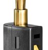 Wtyk bananowy z szybkozłączem 4mm 32A 250V czarny