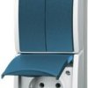 Busch-Jaeger 2601/5/20 EW-53-503 Osprzęt elektroinstalacyjny do pomieszczeń wilgotnych Przełącznik/Gniazdo Ocean, natynk