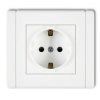 Flexi Gniazdo Pojedyncze Z/U Schuko Biały Fgp-1Sp