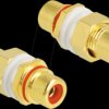 64142 Audio Adapter RCA female to female for installation, red ring
