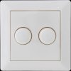 ED-10005 Dual dimming knob, GIRA/JUNG/Merten, white, incl. central plate