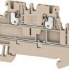 Multi level terminal block, push-in connection, 0.14-1.5 mm², 4 pole, 16 A, 6 kV, dark beige, 2469390000