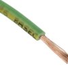 Przewód jednożyłowy linkowy, 2491B, 1.5 mm², 30/0,25 mm, 15 AWG, Bezhalogenowe, 750 V, Zielony/Żółty, dł. 100m, RS PRO