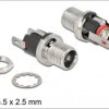 90057 DC connector 5.5 x 2.5 x 12.0 mm flush-mounted socket