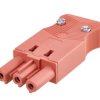 Wtyczka żeńska GESIS® 3-polowa 16A 250V czerwona